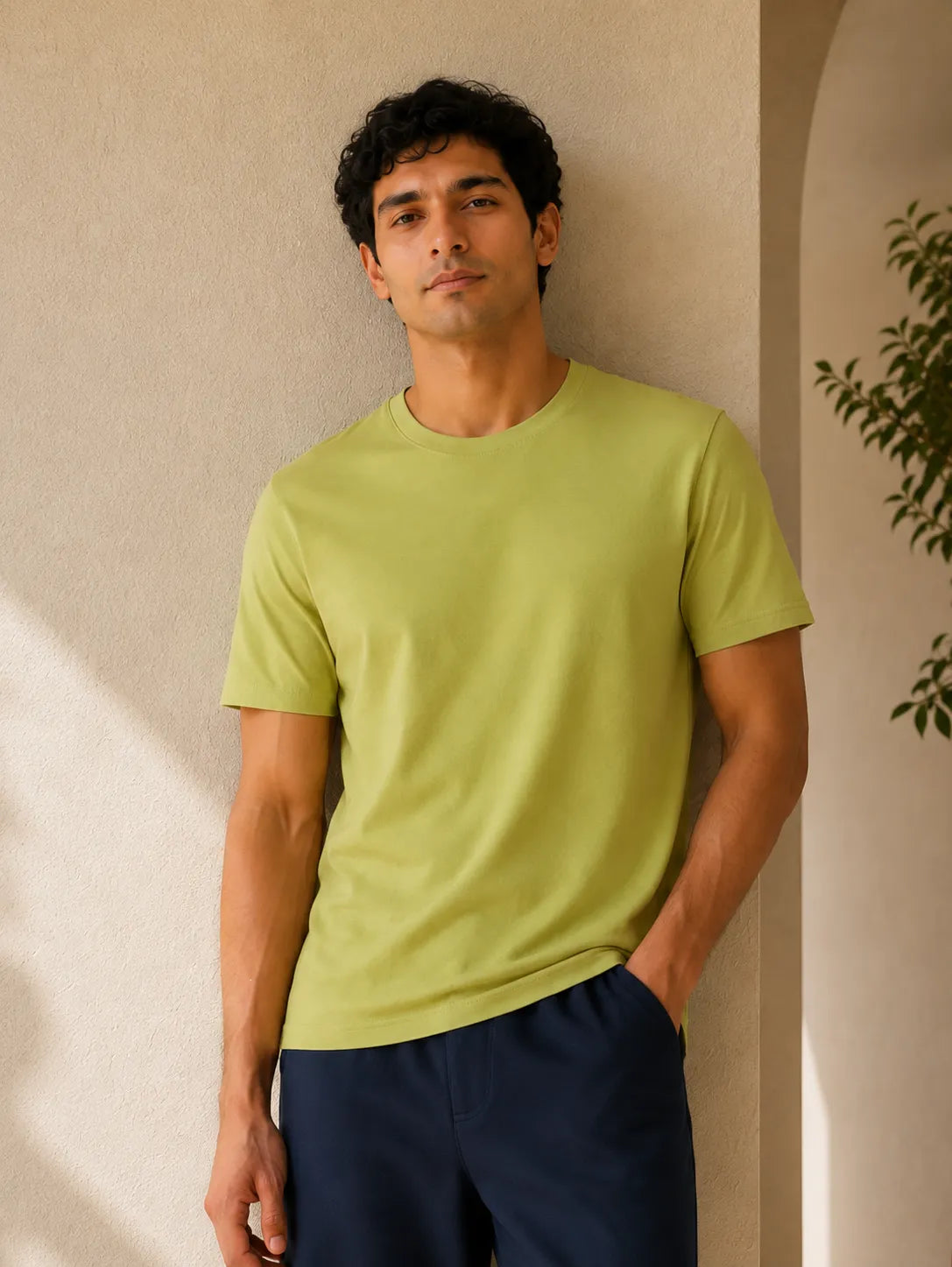 100% Cotton Arctic Mint Crew Neck
