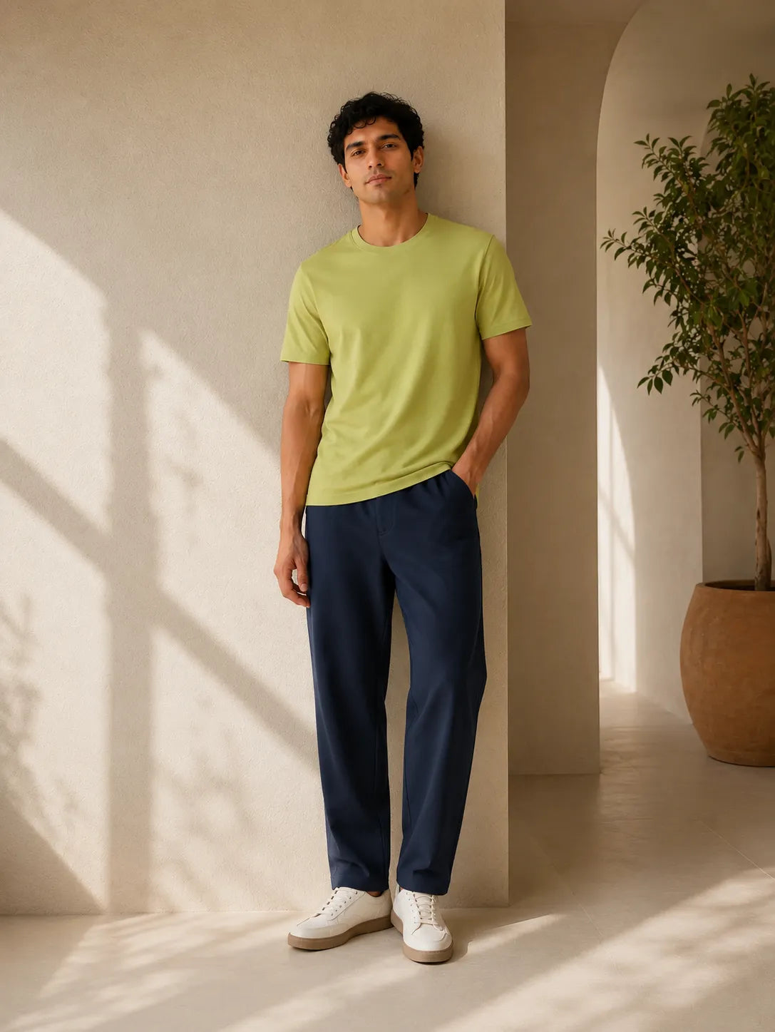 100% Cotton Arctic Mint Crew Neck