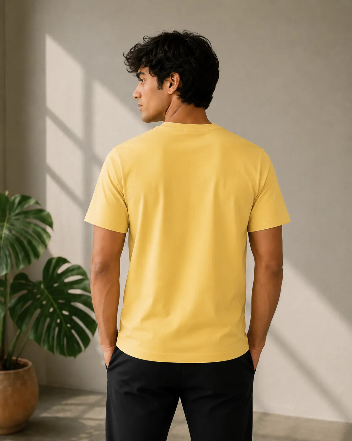 100% Cotton Lemon Mist Crew Neck