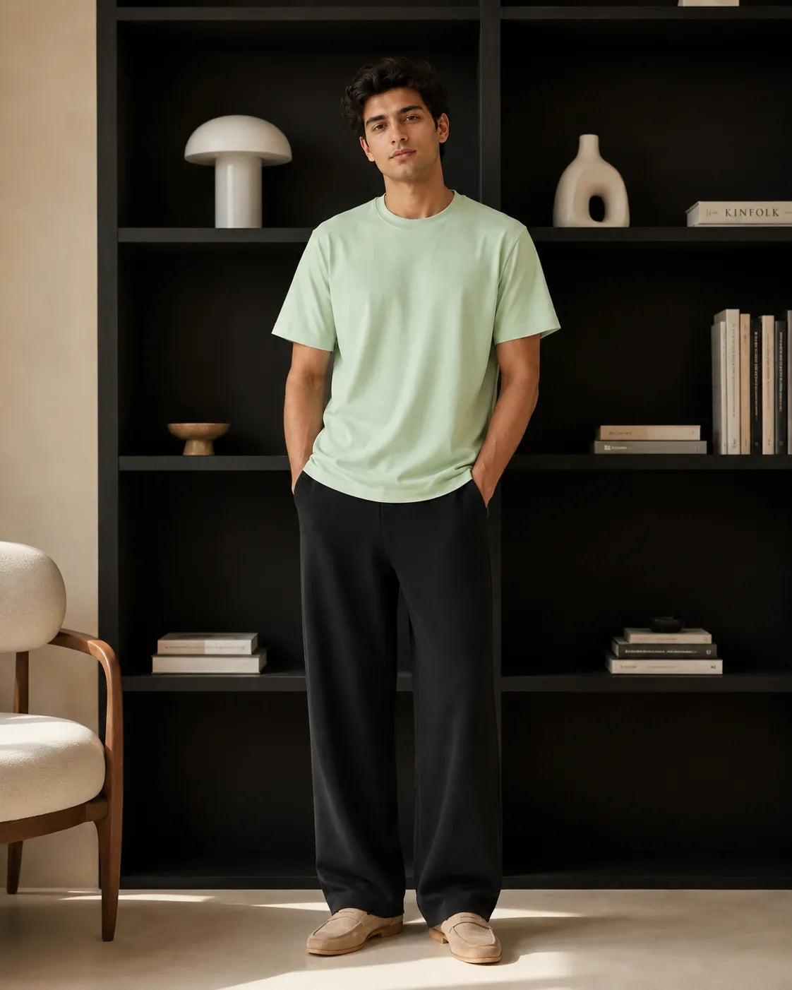 100% Cotton Mint Breeze Crew Neck