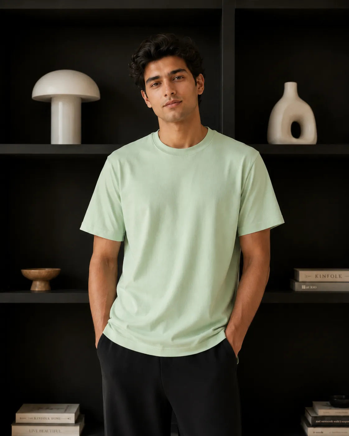 100% Cotton Mint Breeze Crew Neck