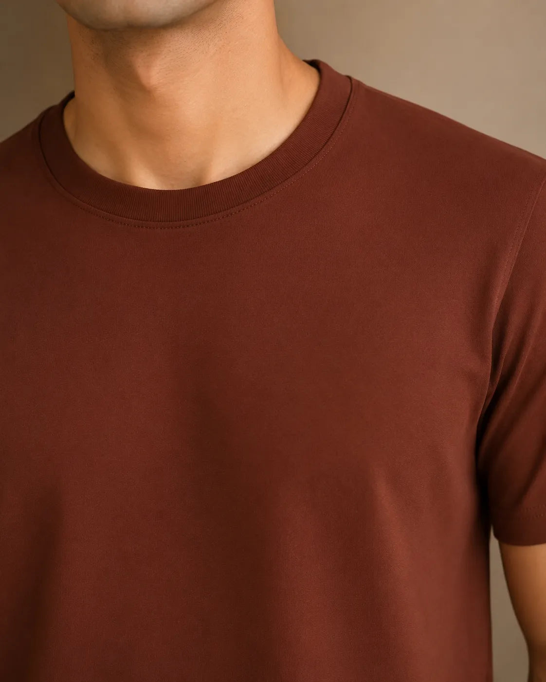 100% Cotton Mocha Earth Crew Neck