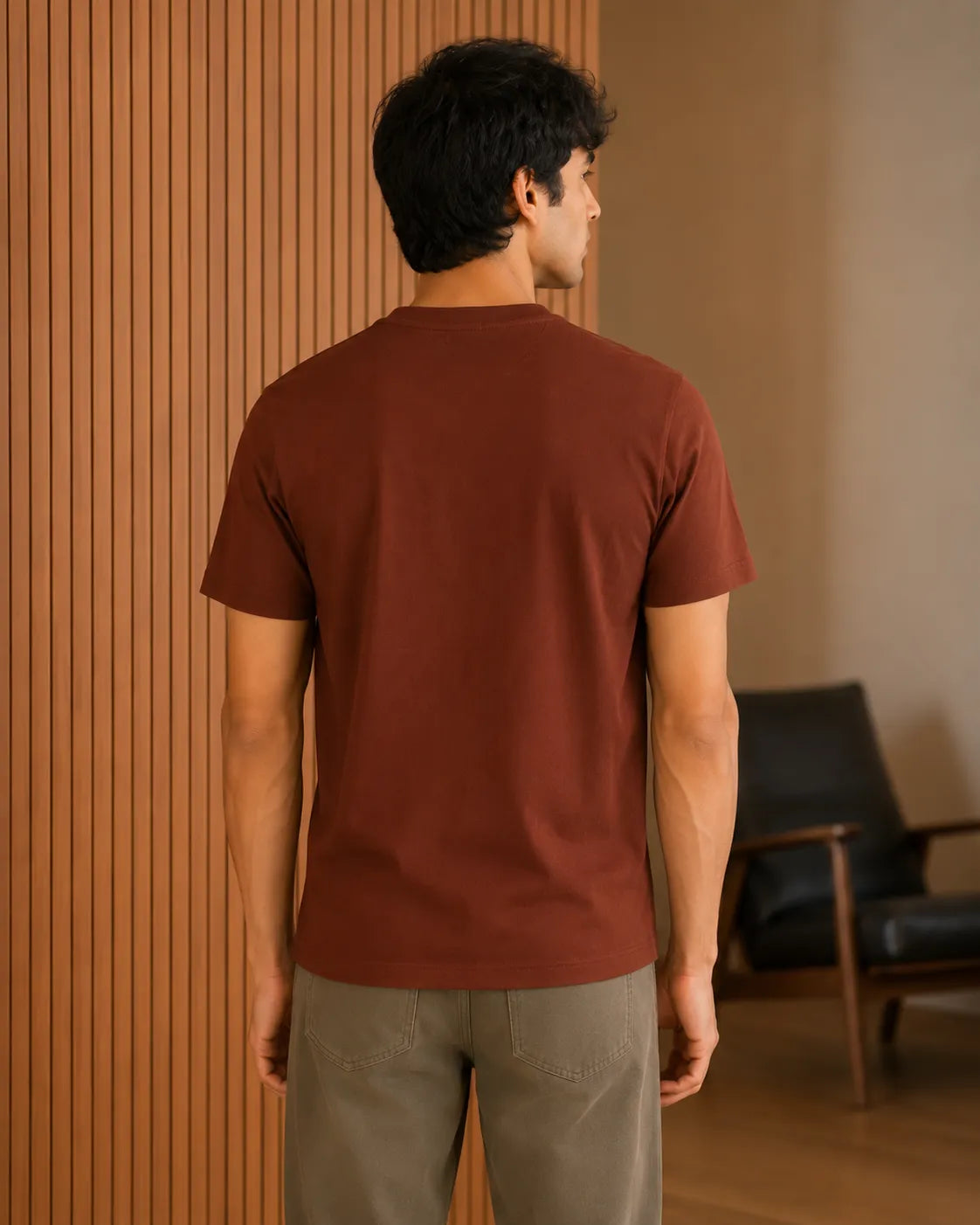 100% Cotton Mocha Earth Crew Neck