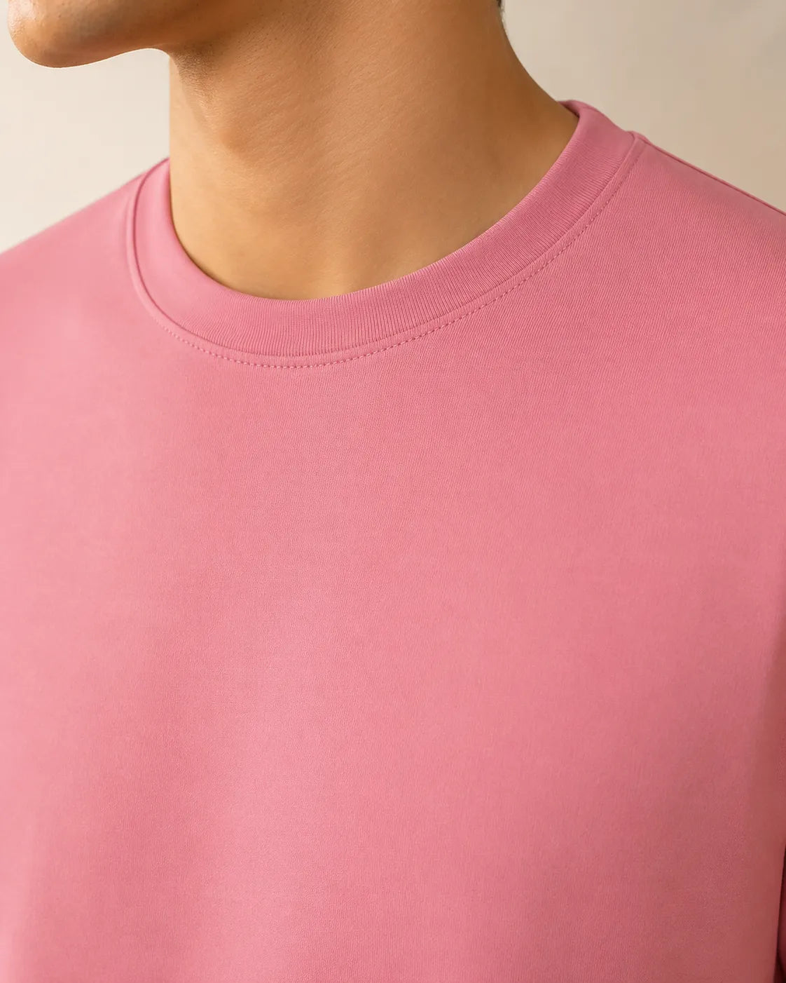 100% Cotton Rose Mist Crew Neck