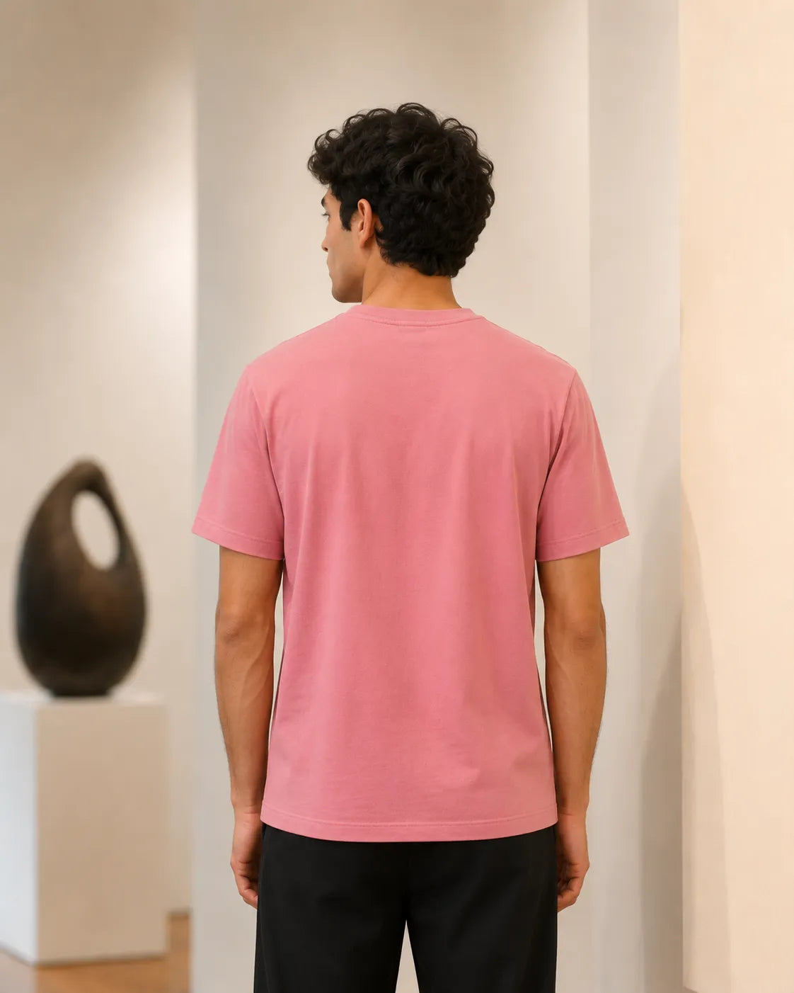 100% Cotton Rose Mist Crew Neck
