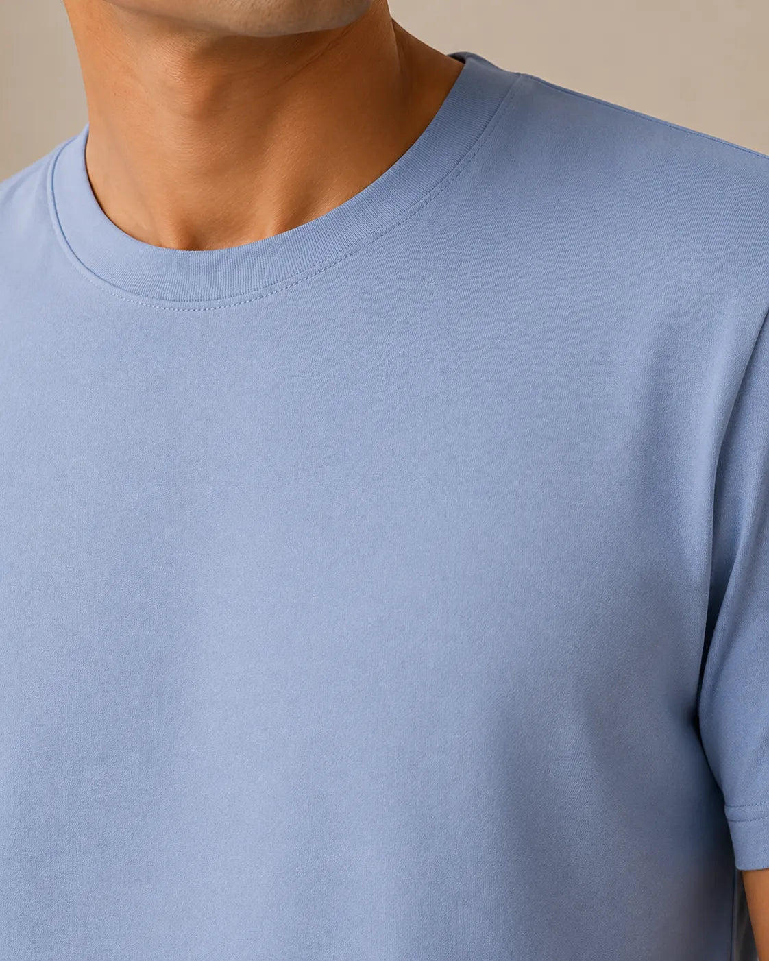 100% Cotton Sage Dust Crew Neck