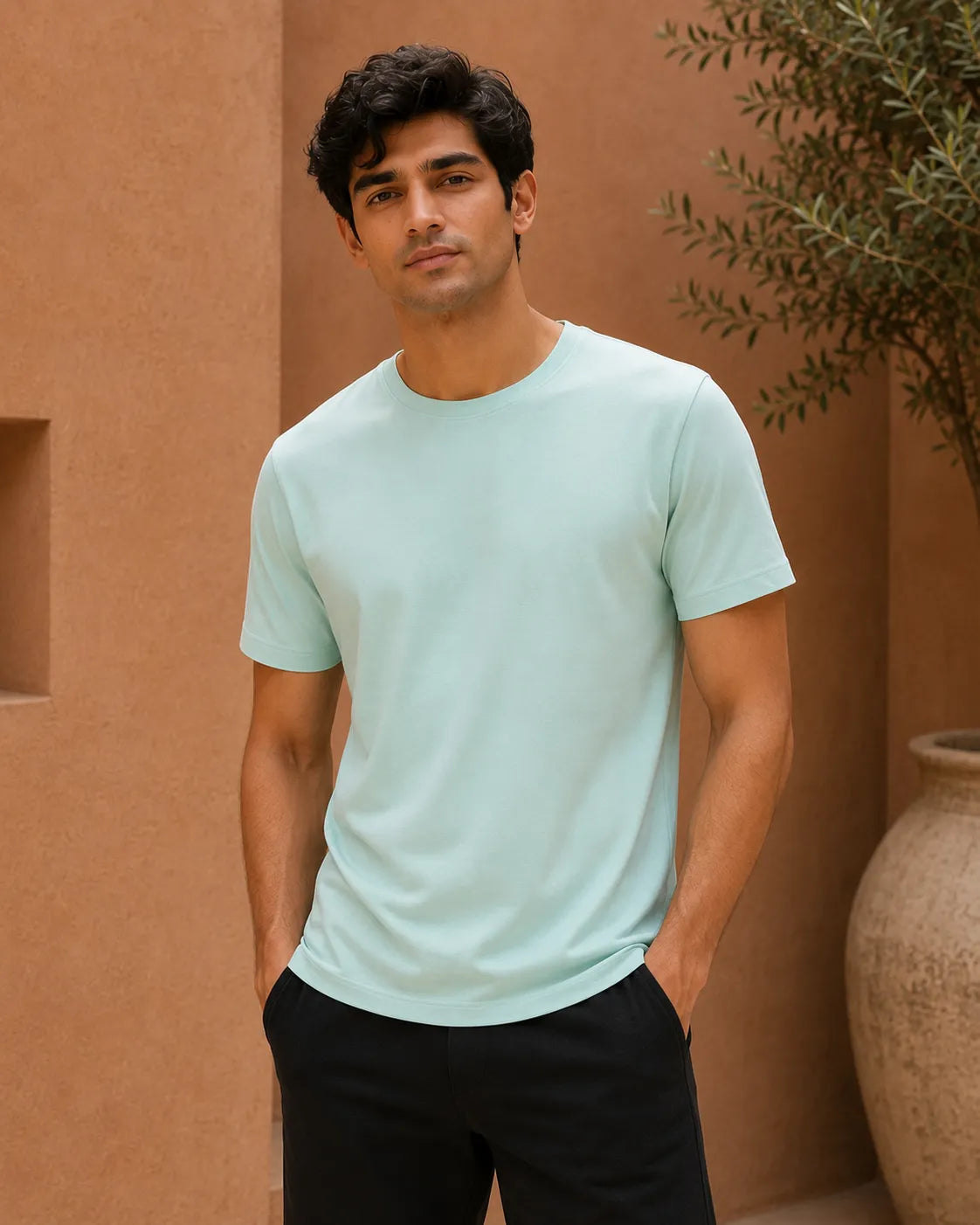 100% Cotton SkyMist Crew Neck