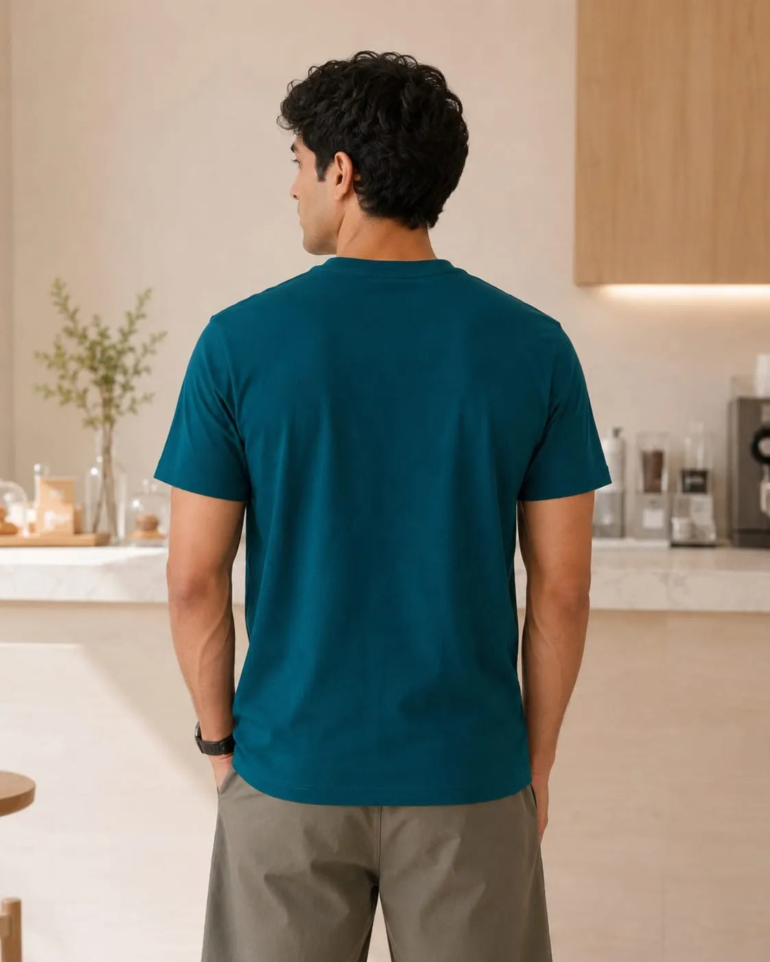 100% Cotton TealWave Crew Neck
