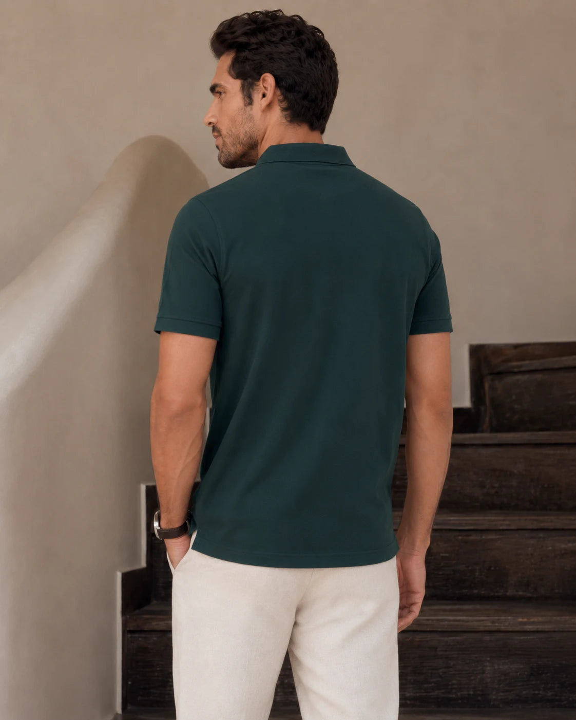 100% Supima Dark Green Polo