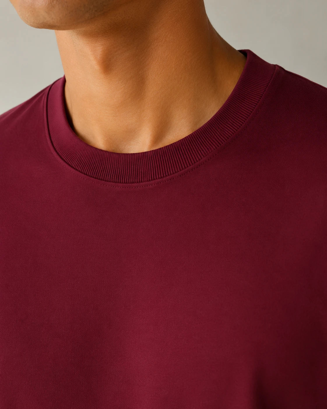 Berry Maroon Crew Neck