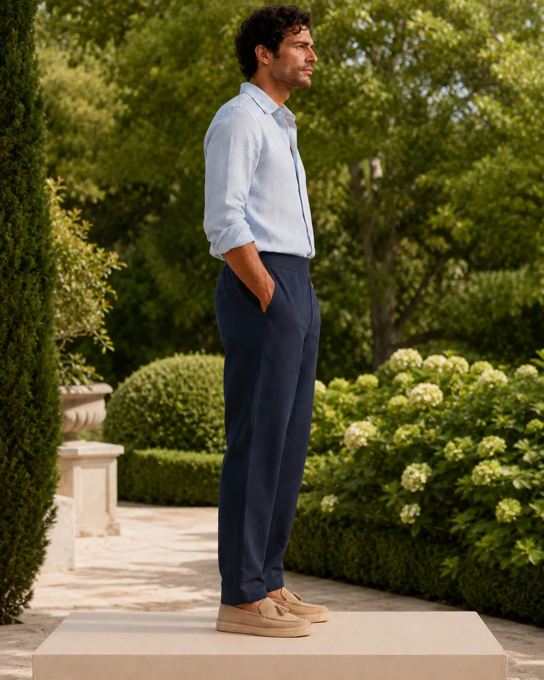 Harbour Navy Relaxed Fit Trouser