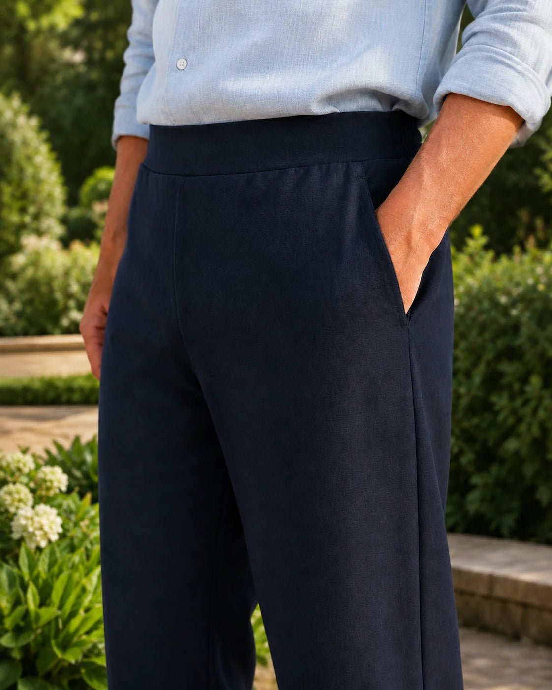 Harbour Navy Relaxed Fit Trouser