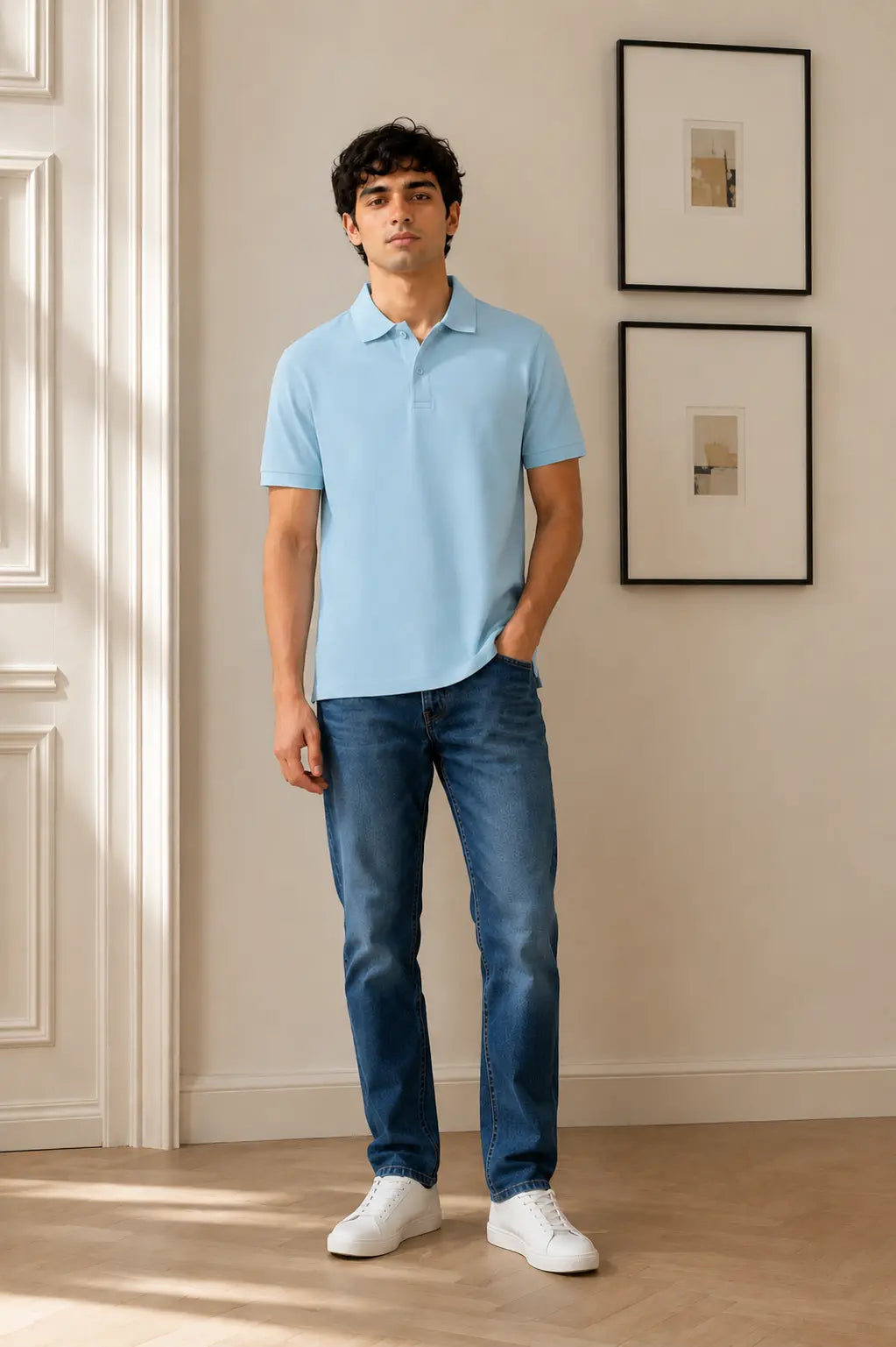IceBlue Classic Cotton Polo