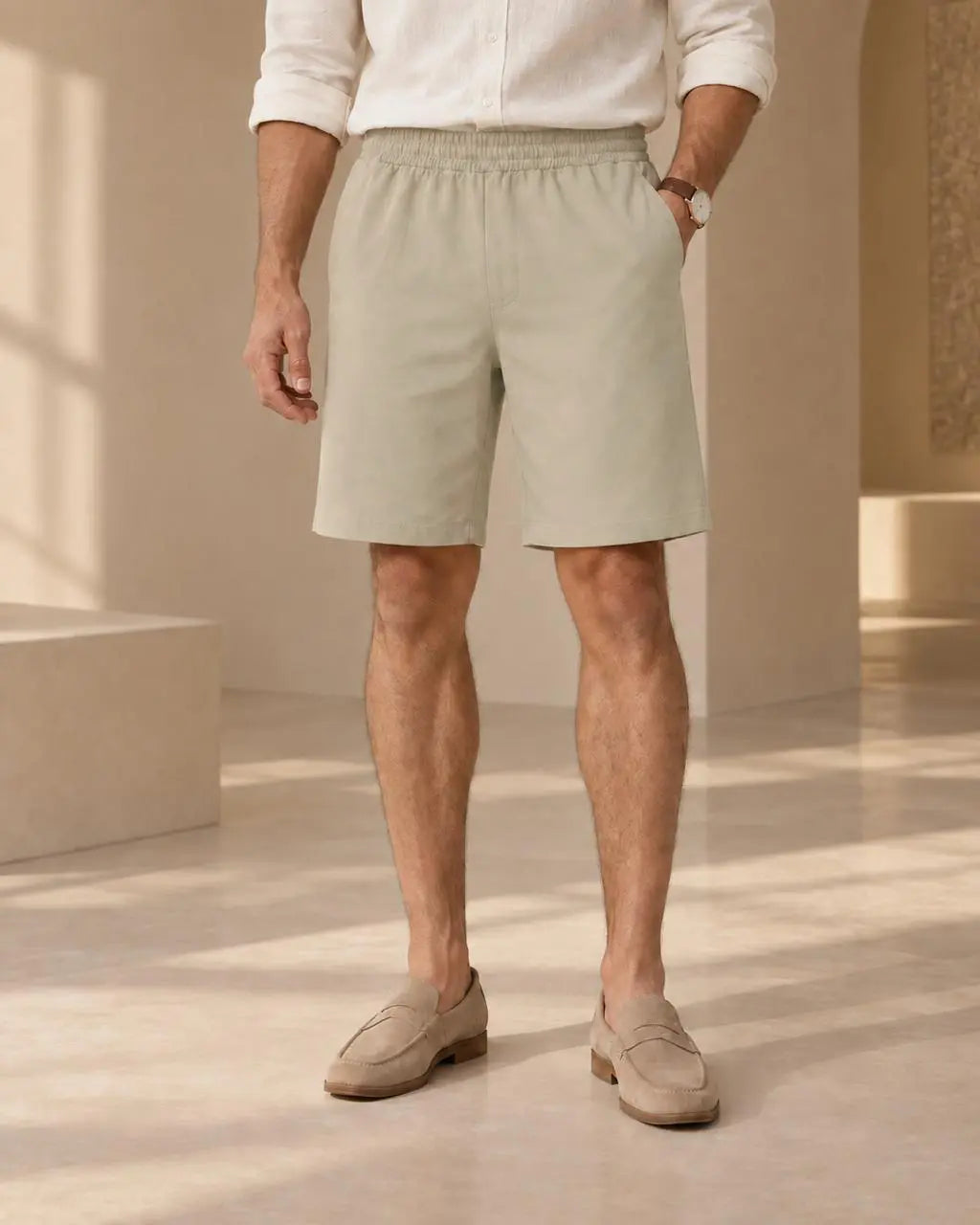 Cement Beige Shorts