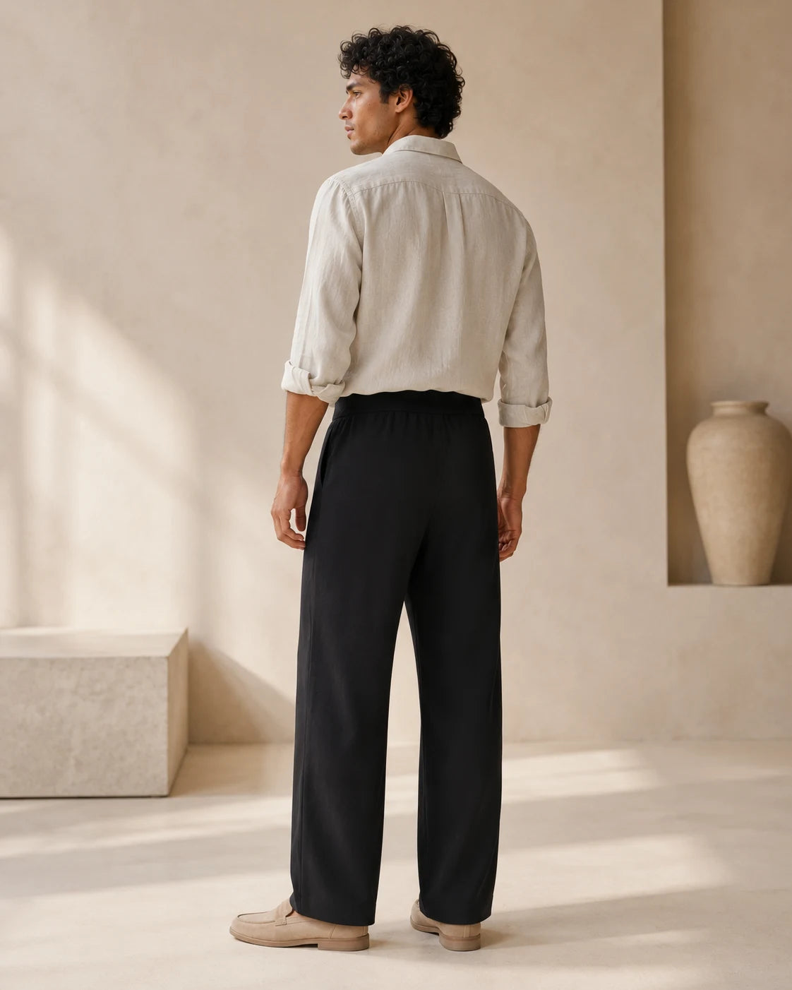 Noir Black Relaxed Fit Trouser