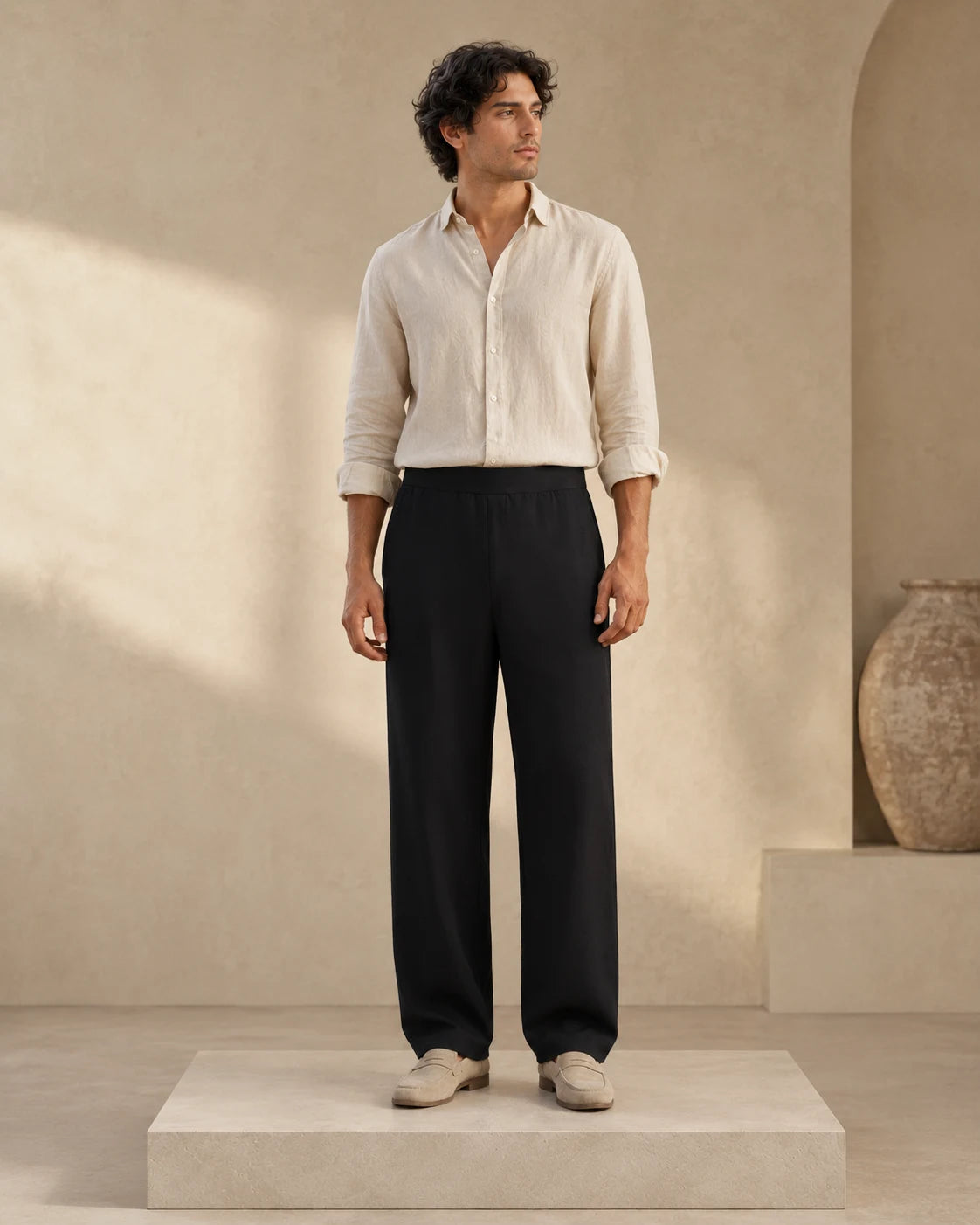Noir Black Relaxed Fit Trouser