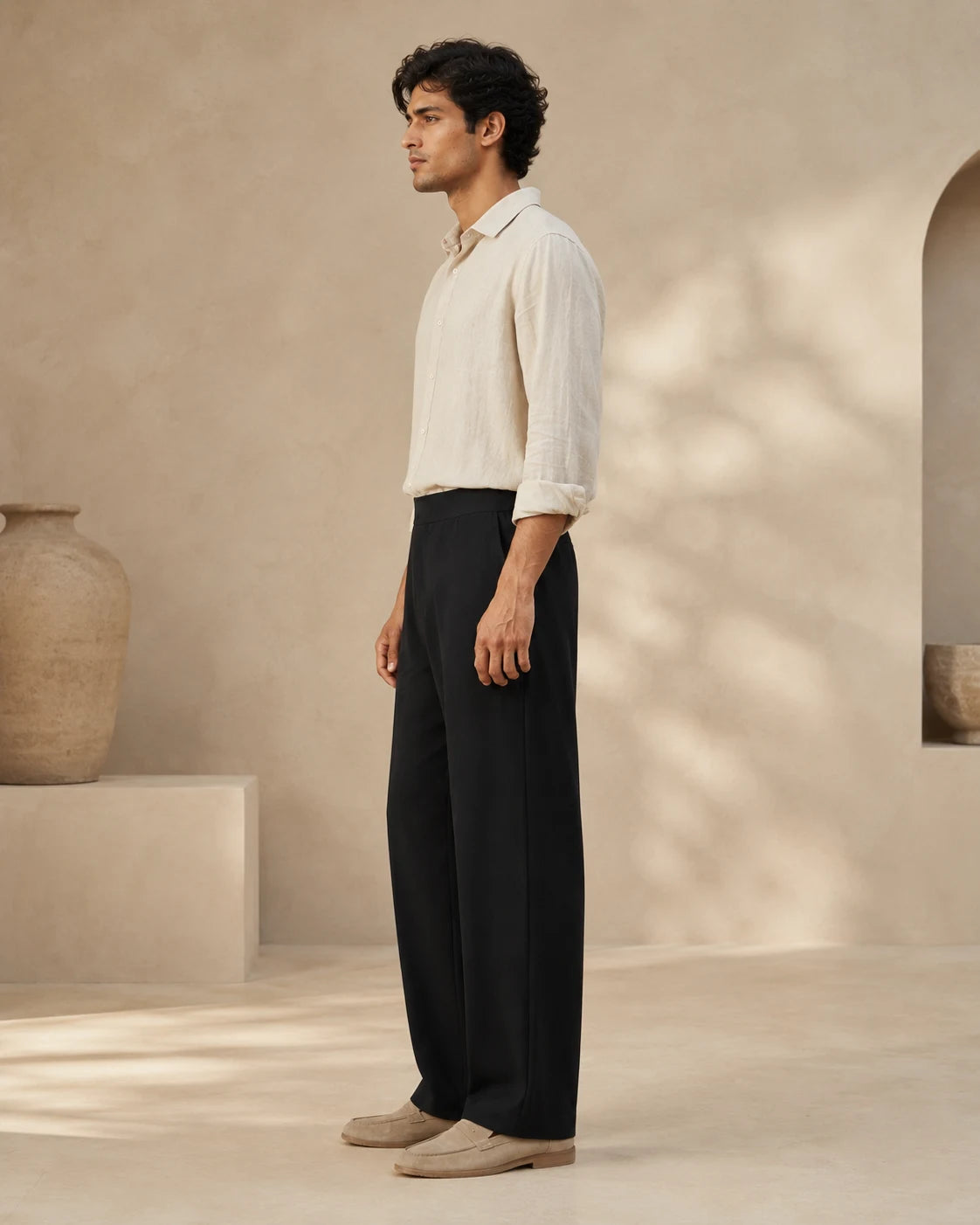 Noir Black Relaxed Fit Trouser
