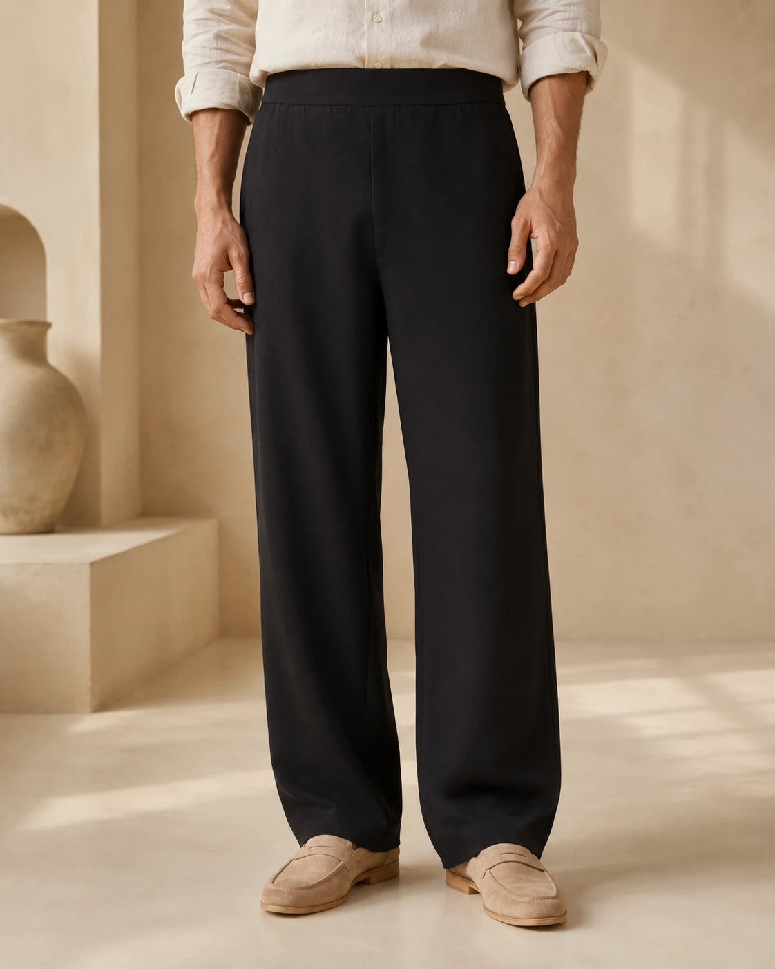 Noir Black Relaxed Fit Trouser