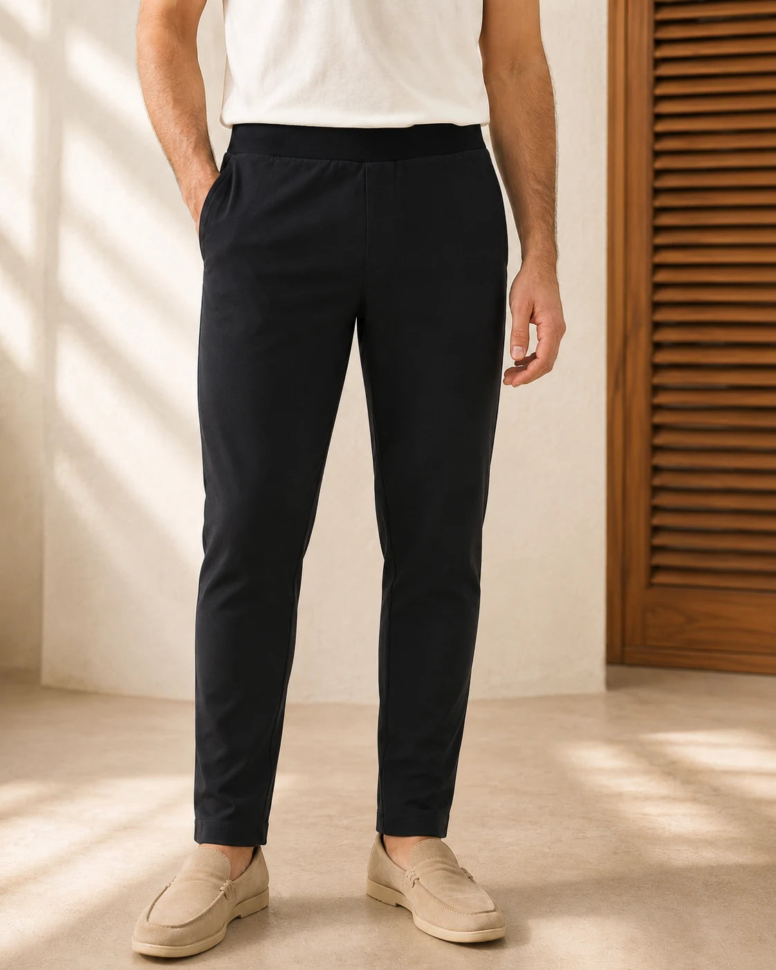 Onyx Black Straight Fit Trouser