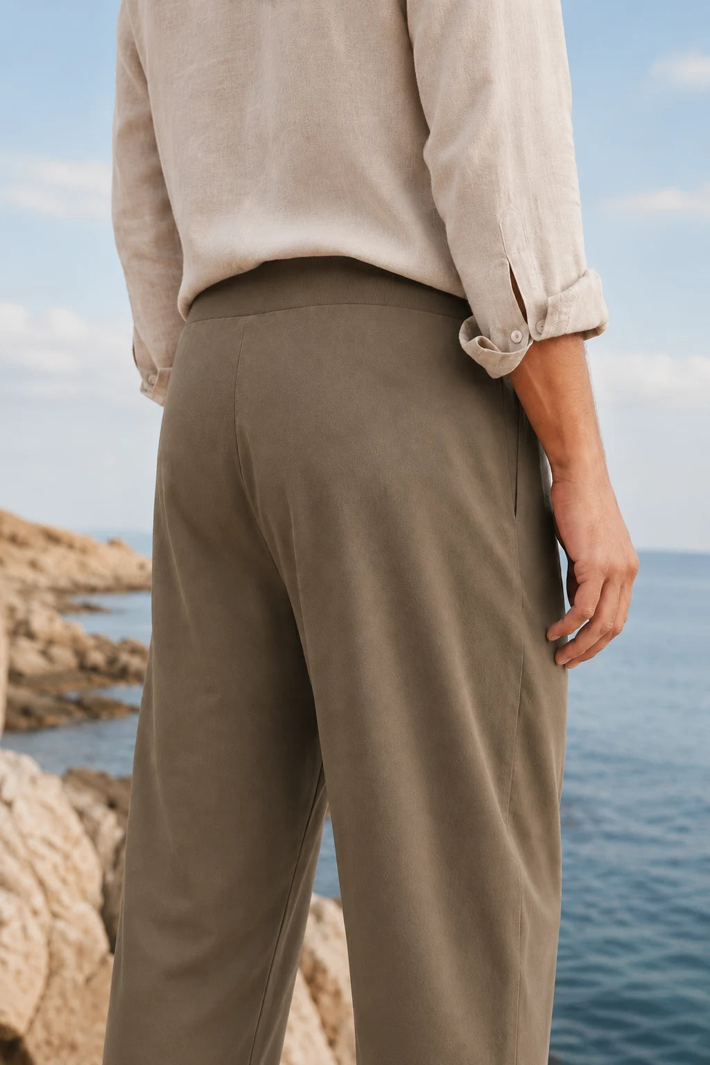 Sage Olive Relaxed Fit Trouser