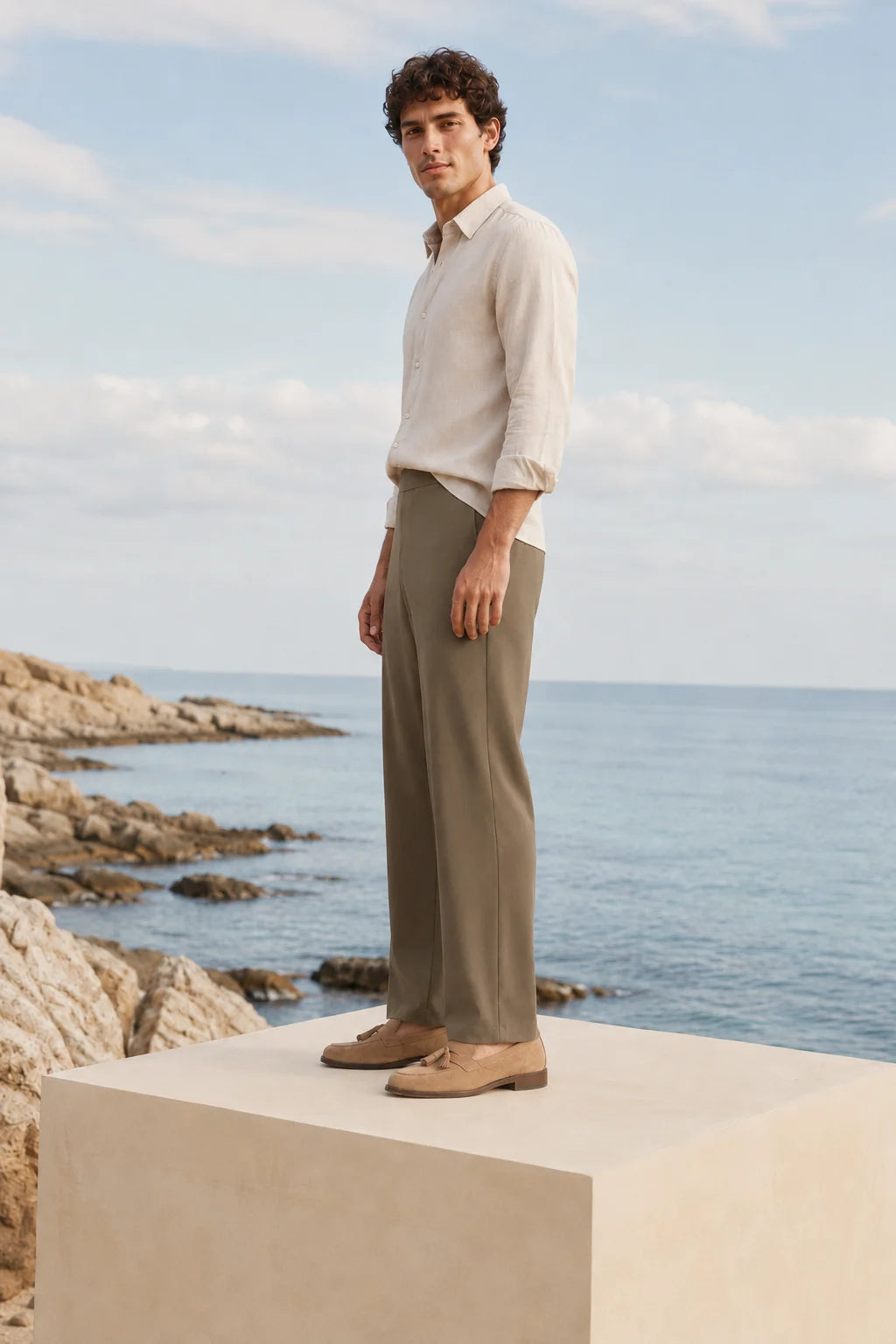 Sage Olive Relaxed Fit Trouser