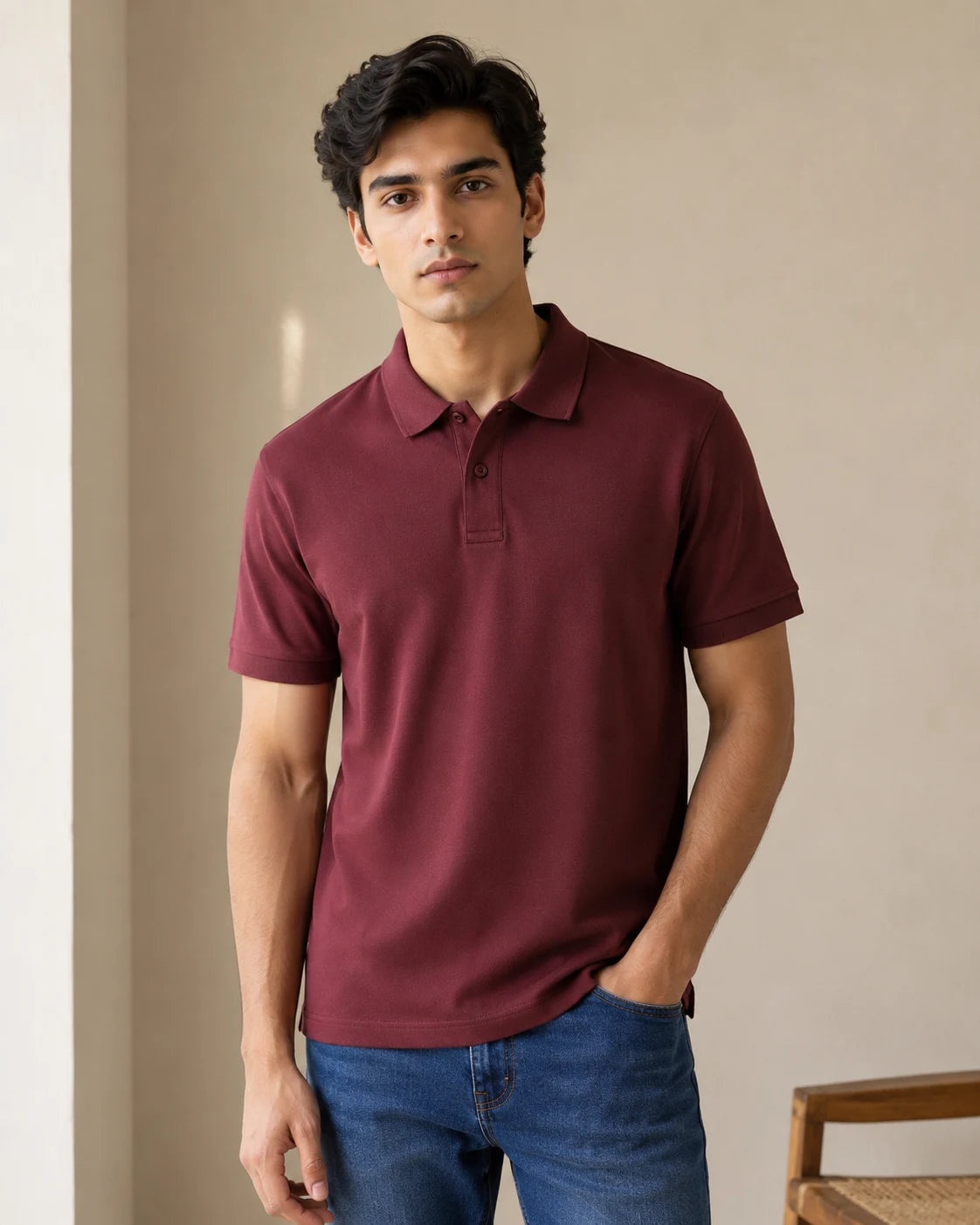 Wine Maroon Polo