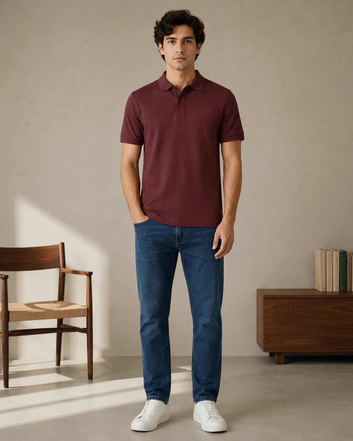 Wine Maroon Polo